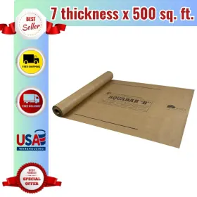 Fortifiber 075378701958 New Aquabar B Tile Underlayment Roll 36 Inch Wide X 167 Ft. Long 7 Mil Thick