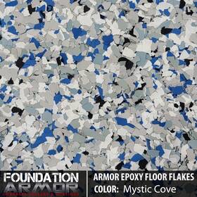 Foundation Armor 850086159051 Epoxy Floor Flakes - 40 Lb Mystic Cove