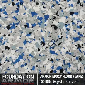 Foundation Armor 850086159051 Epoxy Floor Flakes - 40 Lb Mystic Cove