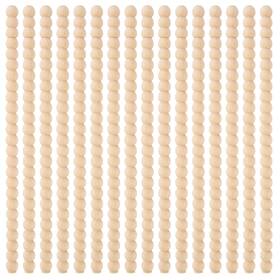 Foxtell Mzzst001 16 Pcs Decorative Half Wooden Beads Trim Molding Unfinished 3d Bea