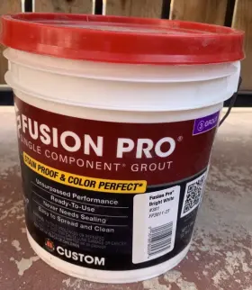 Fp3811-2t Fusion Custom Cbp Pro Single Component Stain Proof Grout Bright White 1 Gallon Fp3811-2t Fusion Custom Cbp Pro Single Component Stain Proof Grout Bright White 1 Gallon