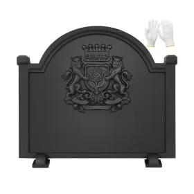 F24-325ga-20-lion G Good Gain Fireplace Back Plates - Firebacks For 20 Inch With Feet