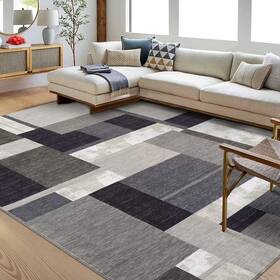 Gaomon Xy-td240218-11tk3hom-brown810 Living Room Area Rug 8x10 Washable Large Modern For Bedroom Indoor Sof
