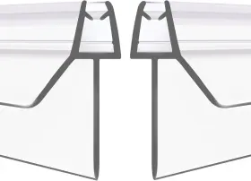Gezmr 665878464349 2-pack Frameless Shower Door Bottom Seal 1/4&apos &apos 6mm -23mm Clear