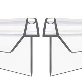 Gezmr 783970834041 2-pack Frameless Shower Standard - 3/8 Inch 10mm 23mm Gap Clear