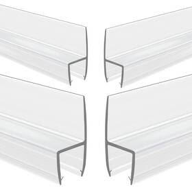 Gezmr 794969497116 4-pack Frameless Shower Door Side H-type - 1/4 Inch 6mm N/a Clear