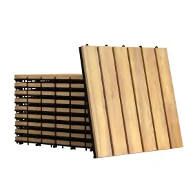 Gt65267-hw Giantex Patio Interlocking Wood Tile Flooring Acacia Deck Tiles Pavers