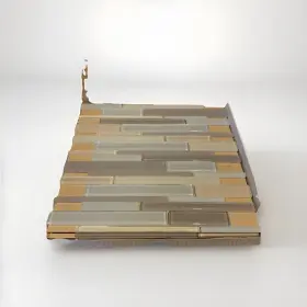 Glsmtil-lucsky4 Glsmtil Lot 4 Sheets Coast Linear Glass Tile Backsplash Shower Interior 14x13 Home Remo