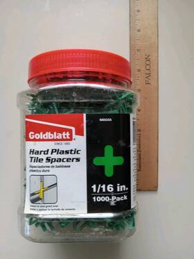 Goldblatt 084389023355 1000 Pieces Gold Blatt Hard Plastic Spacers 1/16 Inch Go2335