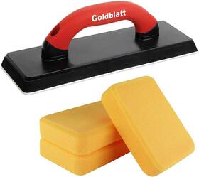 Goldblatt G12704 4 Inch X 12 Grout Float With 3 Pack Sponges For Cleaning - Molded R