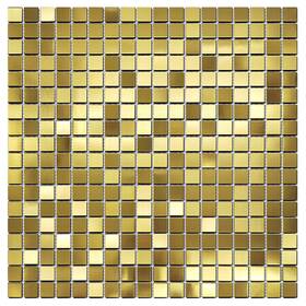 Goodotz 037166484887 Gold Tile Squares 5/8 Inch Real Metal Case Of 5 Sq.ft