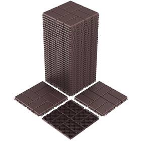 Goovilla Gv-36pdtdb-4p Plastic Interlocking Deck Tiles 36 Pack Outdoor Patio Flooring