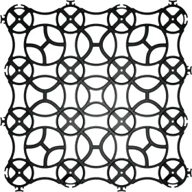 12-pavers Gravalock Permeable Paver 313043764762 22 Inch X 1 Black Slim Grid Plastic Pavers 12-pavers/40.5 Sq. Ft