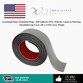 G58sl8l86 Greymond Floor Transition Strip Self-adhesive Pvc Trim Carpet To Flooring 4ft X 1.97in