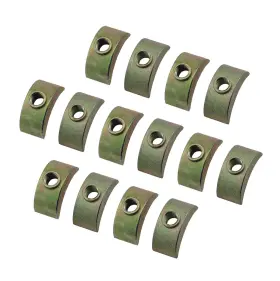 360-hcwtn-m6-14 Guifeng 14pcs M6 Half Moon Nut Connector Closet Bed 24.5x11mm Green