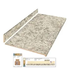12349kt04n4952 Hampton Bay Laminate Countertop 4ft Kit Textured Granite Eased Edge Ice White