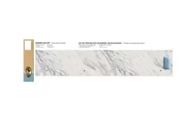 16737119994925 Hampton Bay Calcutta Marble Endsplash Kit For Laminate With Full-wrap Ogee Edge