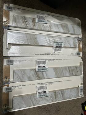 Hampton Bay 16949119995010 4x Laminate End Splash Kit In Drama Marble Quality Read Description