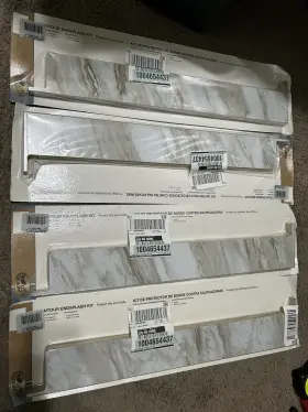 16949119995010 Hampton Bay 4x Laminate End Splash Kit In Drama Marble Quality Read Description 16949119995010 Hampton Bay 4x Laminate End Splash Kit In Drama Marble Quality Read Description