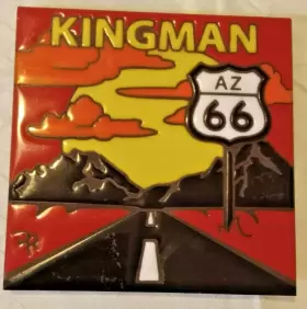 8559a Hand-n-hand Designs Route 66 Kingman Design Earthtone Sunset 6x6 Art Tile Trivet L03c