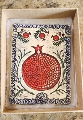 Tb11 Handmade Rimon Pomegranate Amir Hand Made Ceramic Wall D Cor Tile Coa And Numbered Tb11 Handmade Rimon Pomegranate Amir Hand Made Ceramic Wall D Cor Tile Coa And Numbered
