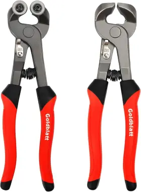 Hang Zhou Great Star Industrial Co. Ltd 084389127039 Goldblatt 2 Piece Glass Tile Nippers Set - Heavy Duty Wheeled Mosaic Nippe