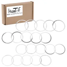 Htf0102 Hantof Barrel Nut Shim Kit 1.13 Inches Od .001 Inch To .004 Thickness Silver