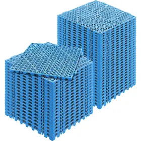 Happybuy 768558095403 Interlocking Tile Drainage Tiles Splicing Wet Area 12 X 0.6 50 Pcs Blue