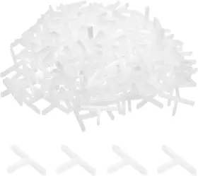 241106 Harfington 100pcs Tile Spacers 2mm Hard Plastic T Type Tiles Leveler