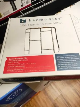 Hr25 Harmonics Snow 2x4 Brick-joint Mosaic Tile 12 In X - 10 Sheets Hr25 Harmonics Snow 2x4 Brick-joint Mosaic Tile 12 In X - 10 Sheets