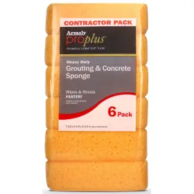 72663 Heavy Duty Armaly Proplus Yellow Polyurethane Grout Sponge 6 -pack 72663 Heavy Duty Armaly Proplus Yellow Polyurethane Grout Sponge 6 -pack