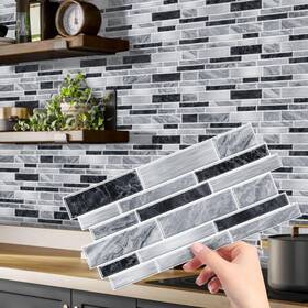 Heikki 743352423478 Peel-and-stick Self-adhesive Wall Tiles 4.7 9.7-inch Kitchen And Bathro