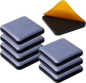 Heydefo 691054172227 8pcs 40mm Self-stick Ptfe Furniture Sliders Adhesive Glides Carpet And Hardwood
