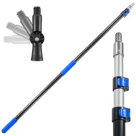 Hicavar 780854622817 5-12 Ft Telescoping Paint Roller Extension Pole With Angle Adaptor 12 Feet