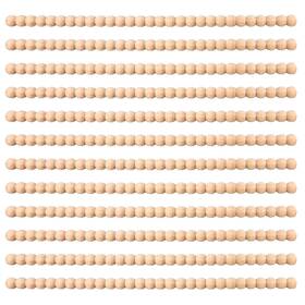 Hidaily Zsmzc-10mm40cm-12p 12pcs Decorative Beaded Wood Trim 15.75inch Unfinished Molding Sticks
