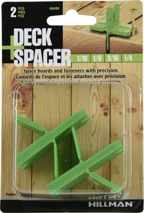 Hillman 48480 2 Pcs Deck Spacer Tool 1/4 Inch Board Spacing For Green