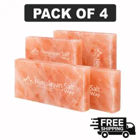 Hsw-st-4 Himalayan Salt Way Pink Tiles 8x4x1 For Spa Sauna Room And Home Decoration Pack Of 4