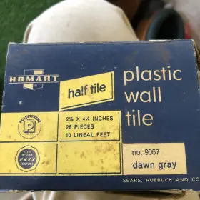 9067 Homart - Sears 1960s 20 Pc. Dawn Grey Marbled 4 1/4 Inch X 2 1/8 Polystyrene Tile No 9067 Homart - Sears 1960s 20 Pc. Dawn Grey Marbled 4 1/4 Inch X 2 1/8 Polystyrene Tile No