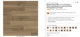 Home Decorators 088969144751 Benston Oak Vinyl Plank Flooring Sku# 1010577606 - 20 Cases