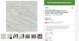 Home Decorators 747583084323 Pallet Sale - Kolasus Matte White Stone Porcelain Tile X 42 Case