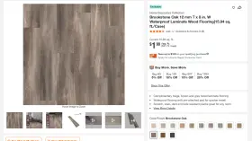 Home Decorators 846184014736 Pallet Sale - Brookstone Oak 12mm Wood Flooring 21 Cases