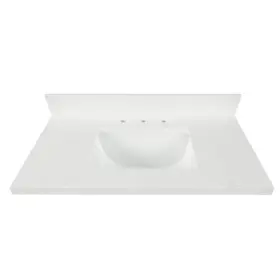 Th0370 Home Decorators Collection Single Sink Vanity Top 37 Inch W X 22 D Quartz Snow White Th0370 Home Decorators Collection Single Sink Vanity Top 37 Inch W X 22 D Quartz Snow White
