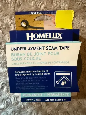 Homelux 816837015632 Underlayment Seam Tape Moisture Resistant 1-7/8 Inch X 100ft