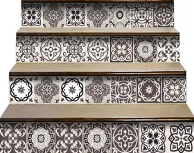Homeroots 808236044276 4 Inch X Light Brown And White Mosaic Peel Stick Removable Tiles