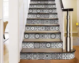 Homeroots 808236046041 5 Inch X Shades Of Grey Mosaic Peel And Stick Removable Tiles