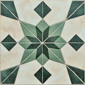 Jitp25433xtwj Hometitute 10pcs 12x12 Inch Green Diamond Geometric Peel And Stick Floor Tile