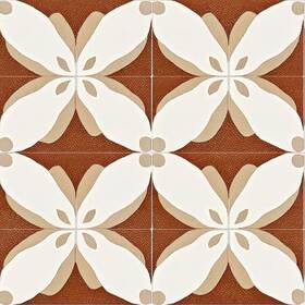 Hometitute Jitp25616174xf 10pcs 12x12 Inch White Beige Brown Petal Pattern Floor Tiles Peel And Stick R