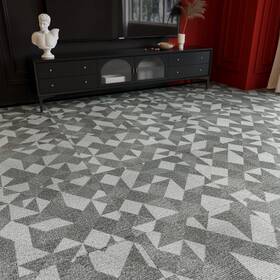 Hotdecor 721927479594 Geometric Grey Peel And Stick Floor Tile Thicken Living Room Flooring Tiles N