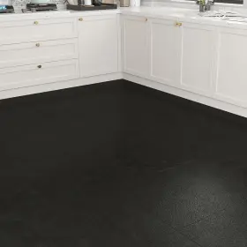 Hotdecor 751501541263 16 Pack Black Granite Peel And Stick Floor Tiles Waterproof Charcoal La