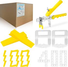 Hreleskt 313105487417 Tile Leveling System 1/16 Inch 1.5mm Kit - 400pcs Spacers Clips 100pcs Reus